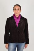 Casaco Curto Veludo Casual Forrado -J1074