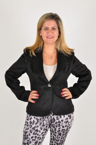 Casaco Curto Lã Pelagem Forrado - J1058